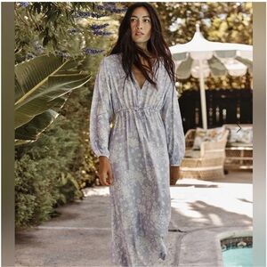 Summersalt Purple and White Maxi Dress